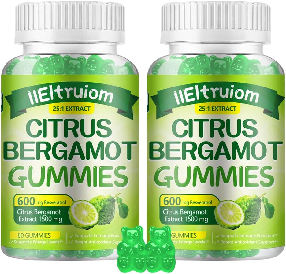 IIEltruiom Citrus Bergamot 1500mg Gummies with Resveratrol & Niacin - görsel 8