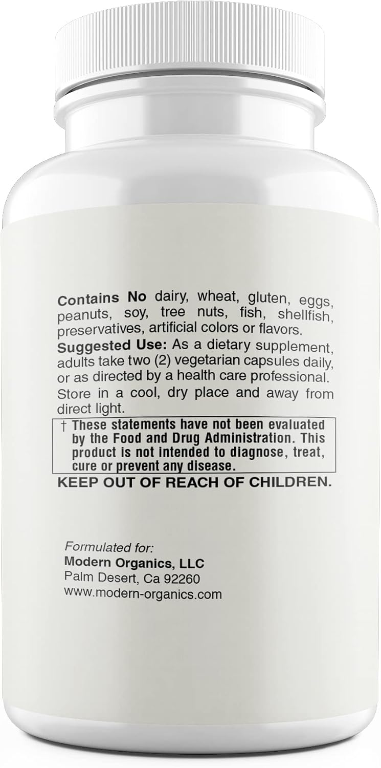 Modern Organics Vitamin C | 500mg Whole Food Vitamin C from Acerola Cherry with Citrus Bioflavonoid Complex & Organic Fruits & Vegetables Blend | 60 Vegan Capsules - görsel 2
