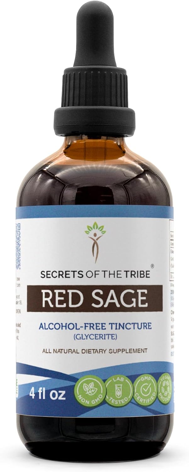 Secrets of the Tribe Red Sage Tincture Alcohol-Free Extract, 118 ml - görsel 1