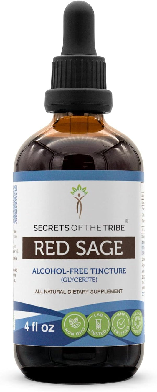 Secrets of the Tribe Red Sage Tincture Alcohol-Free Extract, 118 ml