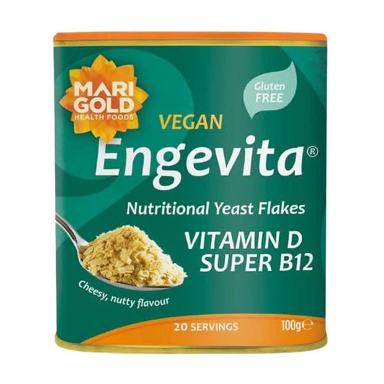 Marigold Super Engevita Flakes with Vitamin D & B12, 100g - görsel 1