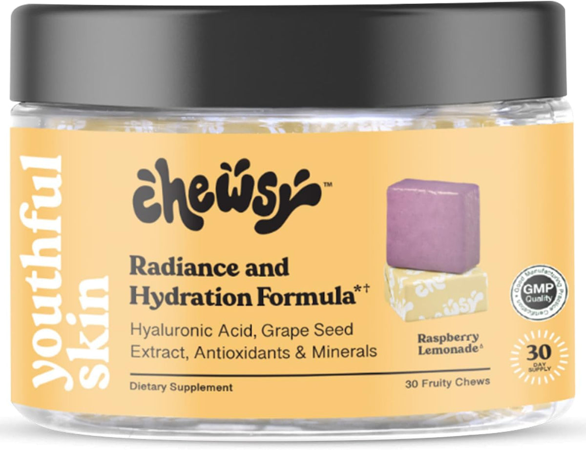 Chewsy Youthful Skin Fruity Chews Vitamins - Radiance & Hydration Formula, Raspberry Lemonade Flavour (6-Day Supply) - görsel 6