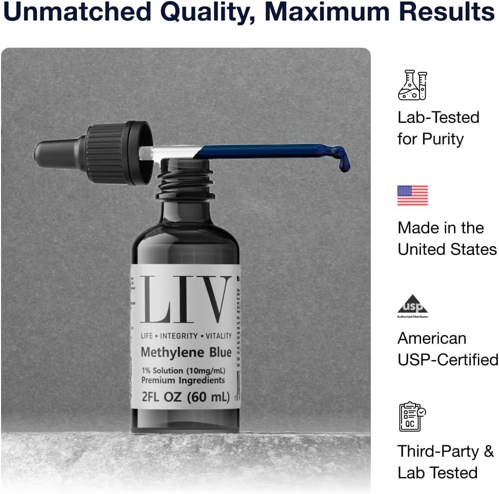 Pharmaceutical-Grade Methylene Blue Liquid - 60ml - Premier Methylene Blue Supplement for Advanced Wellness - görsel 2