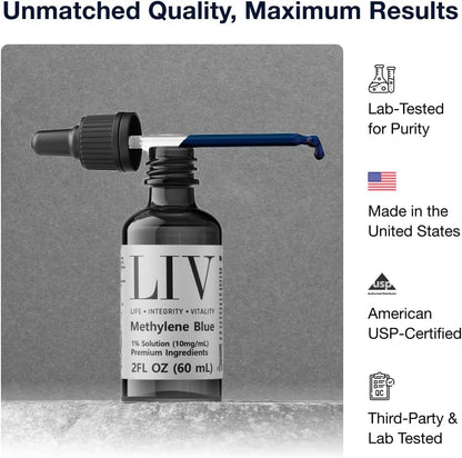 Pharmaceutical-Grade Methylene Blue Liquid - 60ml - Premier Methylene Blue Supplement for Advanced Wellness