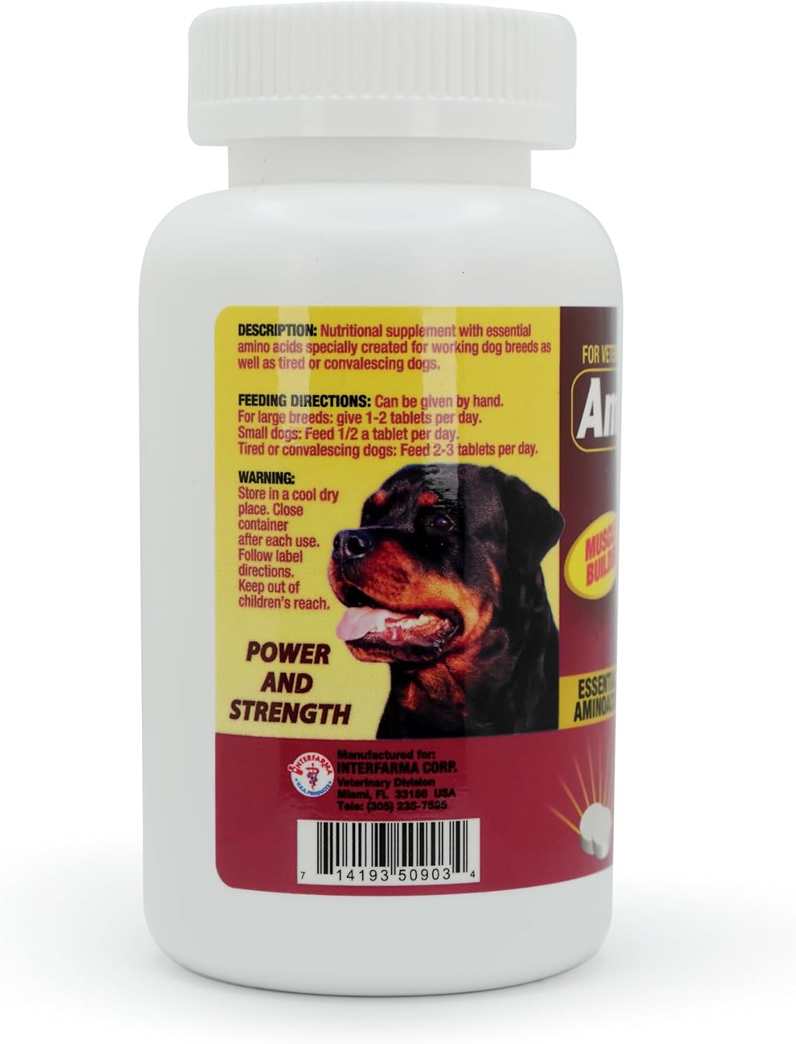 Amino-Bolic Forte Nutritional Supplement for Working Dogs (60 Chewable Tablets) - görsel 3