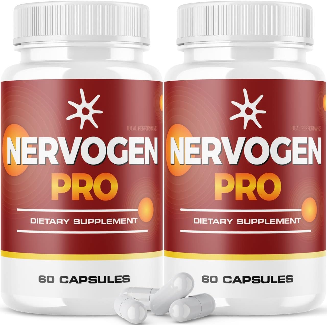 IDEAL PERFORMANCE (2 Pack) Nervogen Pro Food Supplement (120 Capsules) - görsel 1