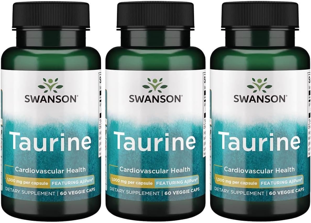 Swanson AjiPure Amino Acid Taurine 1000 mg, 60 Veg Capsules - görsel 6
