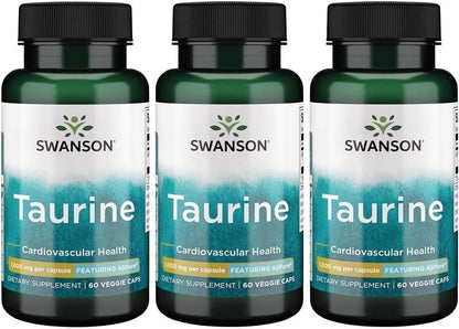 Swanson AjiPure Amino Acid Taurine 1000 mg, 60 Veg Capsules