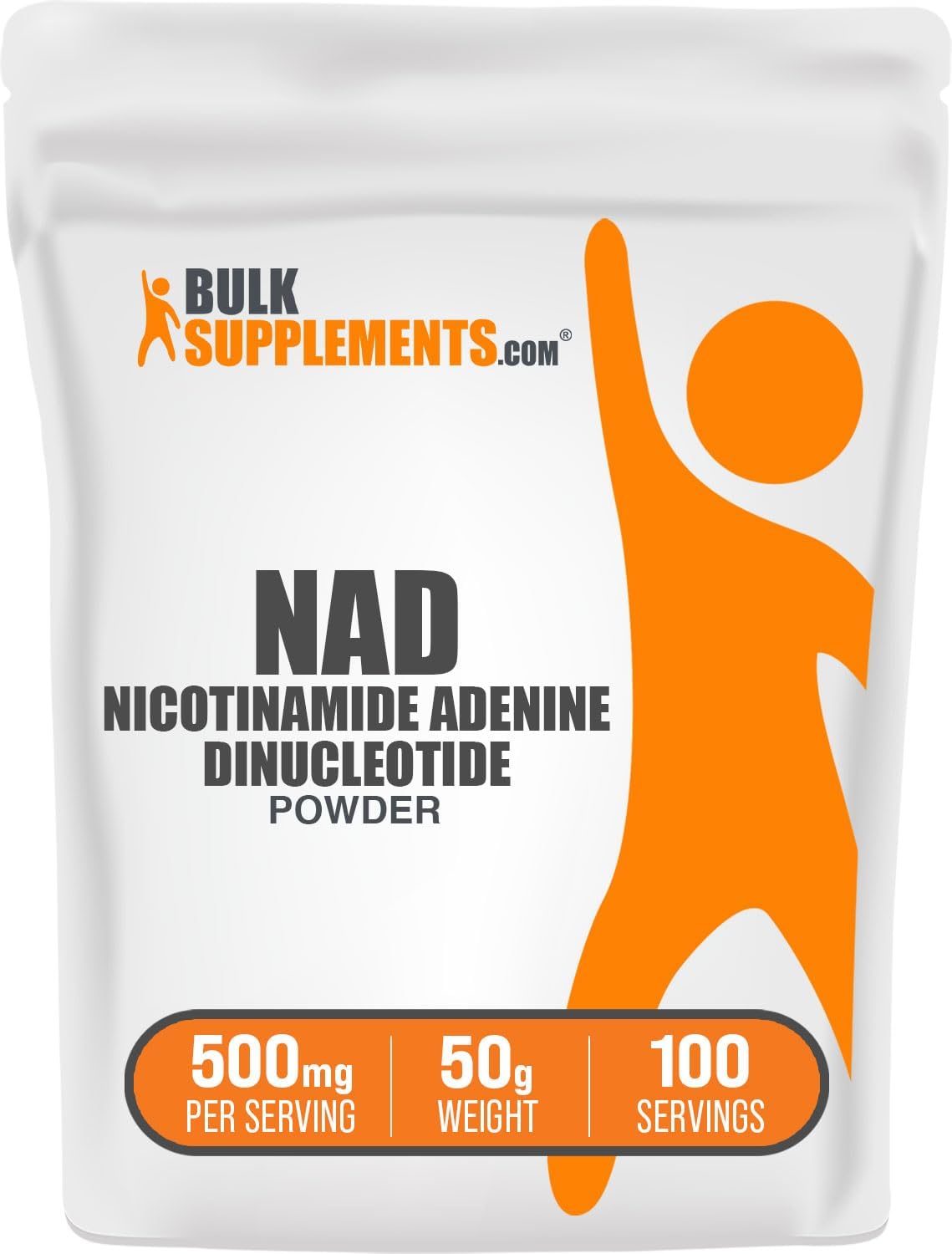 BulkSupplements.com NAD Powder - Nicotinamide Adenine Dinucleotide, NAD Supplement 500mg - for Energy Support, Pure & Gluten-free, 500mg per Serving, 100g (Pack of 1) - görsel 6