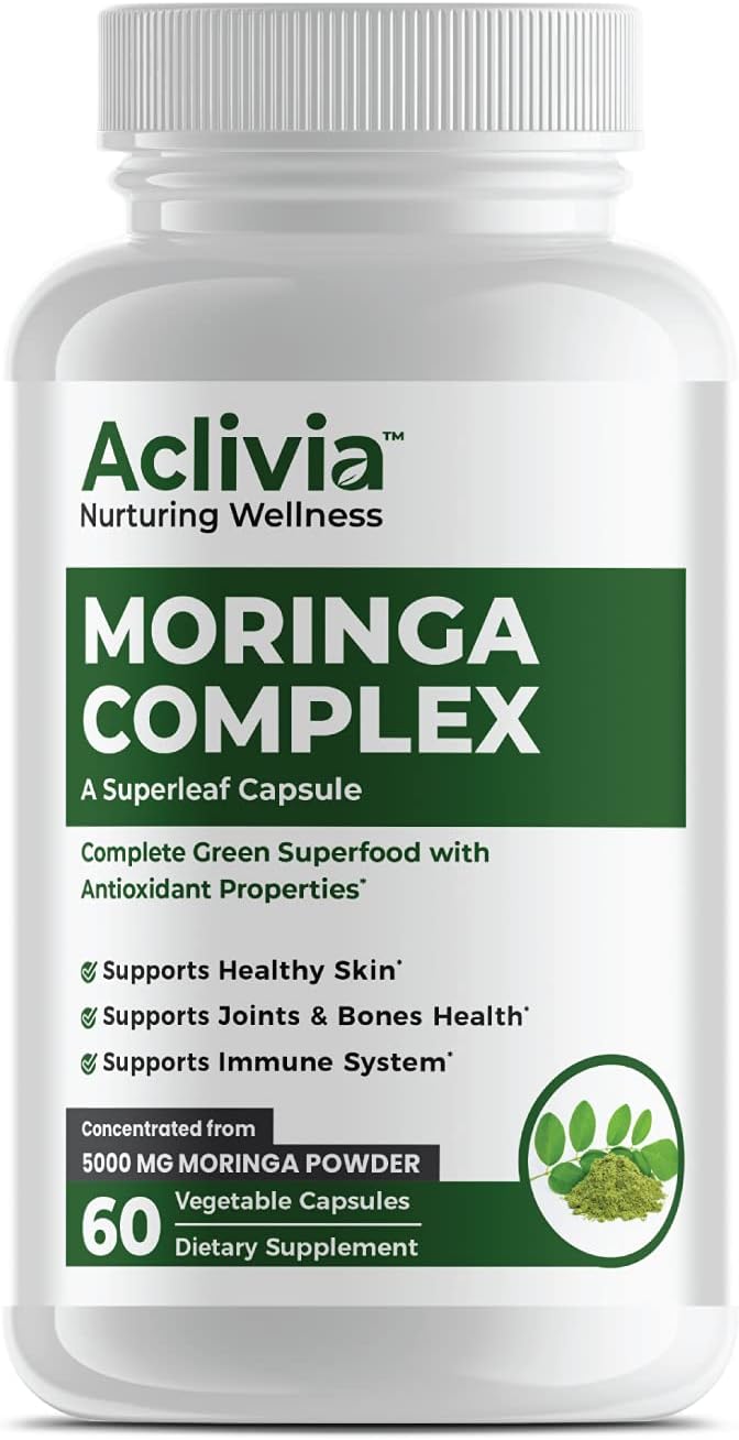 Moringa Complex - Maximum Strength Moringa Oleifera Food Supplement - 5000mg - 60 Capsules - görsel 1