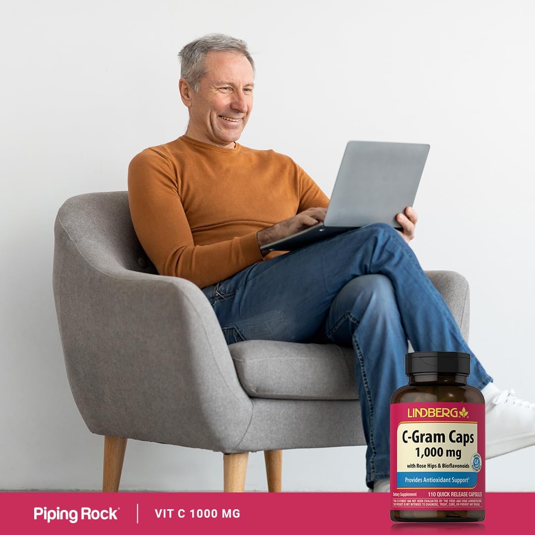 Piping Rock Vitamin C 1000mg with Bioflavonoids and Rose Hips - görsel 6