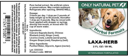 Only Natural Pet Laxa-Herb Herbal Formula 60 ml