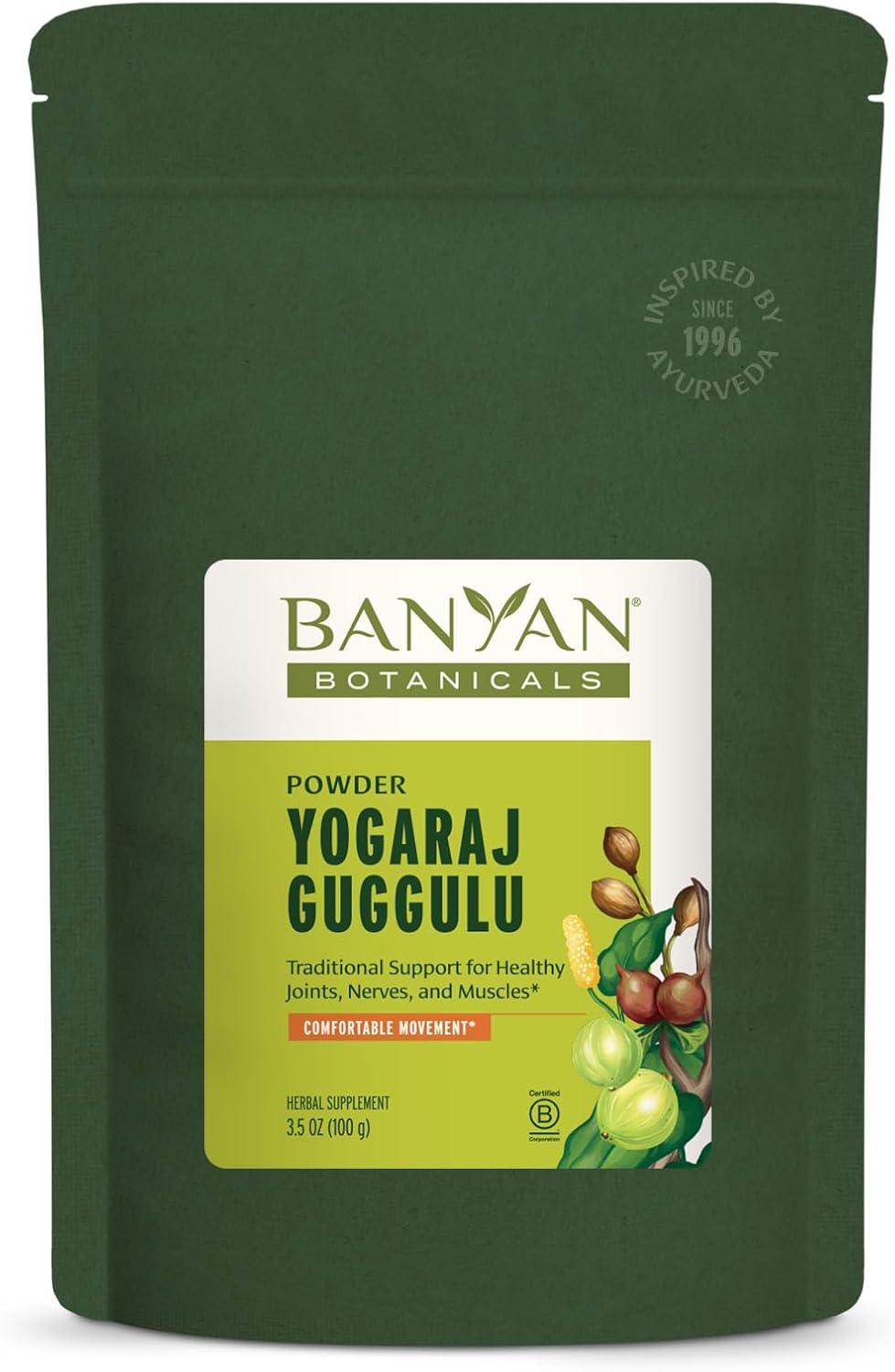 Banyan Botanicals Yogaraj Guggulu Powder – Organic Joint Support Supplement – Ayurvedic Blend – 100 g - görsel 1