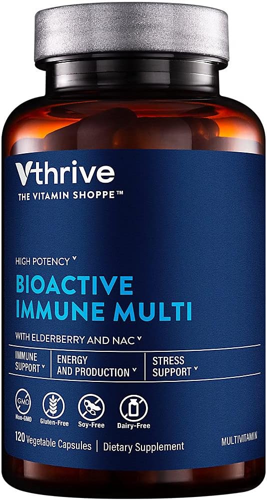 Vthrive Bioactive Immune Multivitamin with Elderberry and NAC (120 Vegetable Capsules) - görsel 1