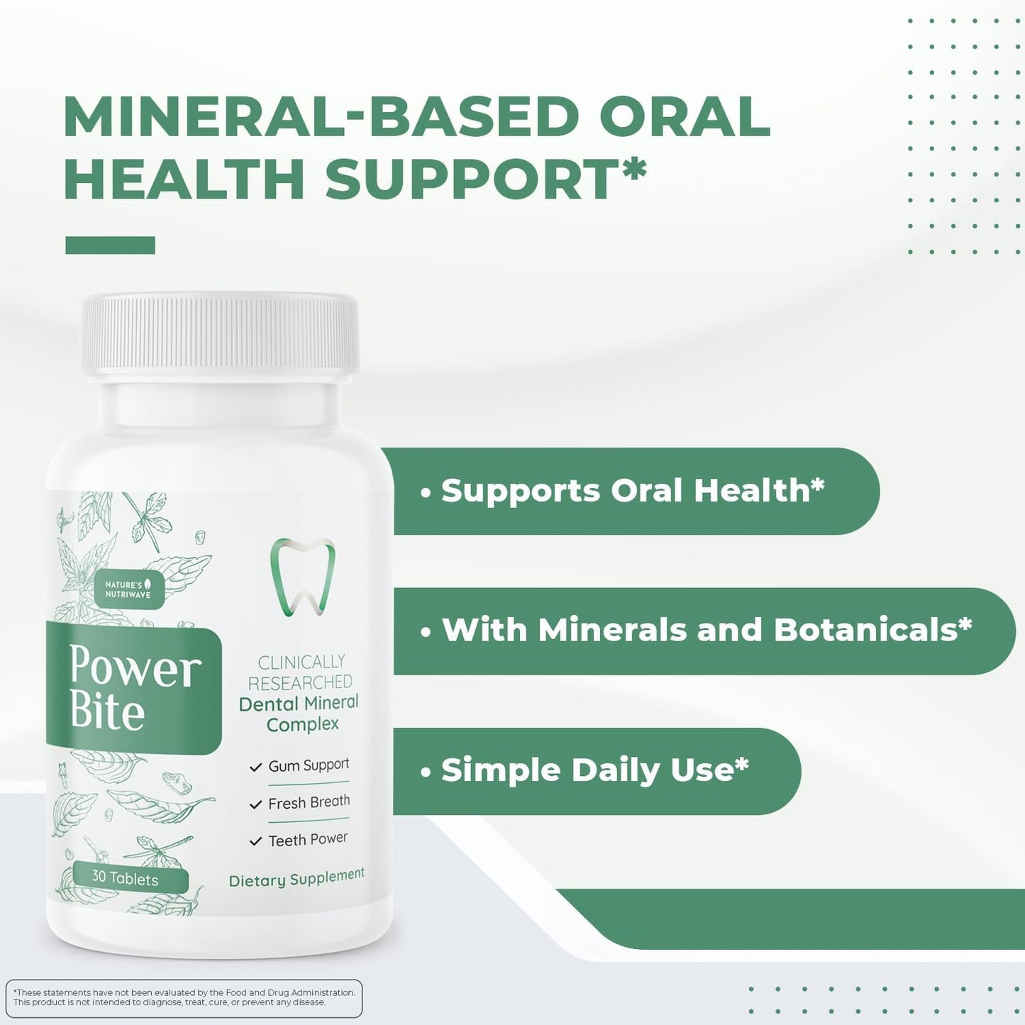 PowerBite – Calcium, Xylitol, Myrrh & Clove Chewable Tablets (30 Count) - görsel 2