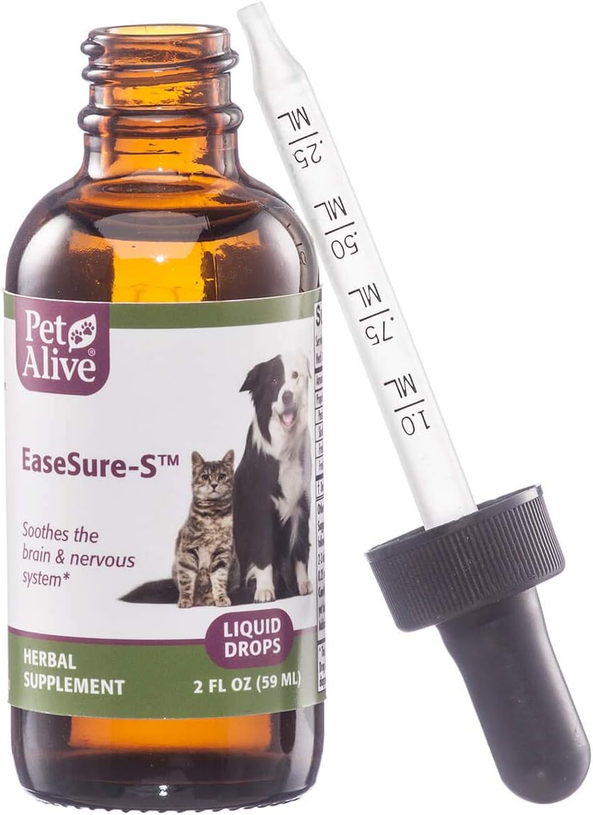 PetAlive EaseSure-S Nervous System Support for Dogs and Cats - Herbal Drops, 118 ml (Pack of 2) - görsel 3
