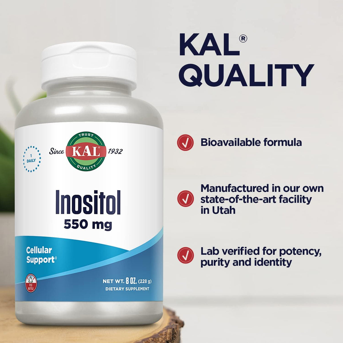 KAL Inositol Powder 550mg - 8 oz (408 Servings) - görsel 5