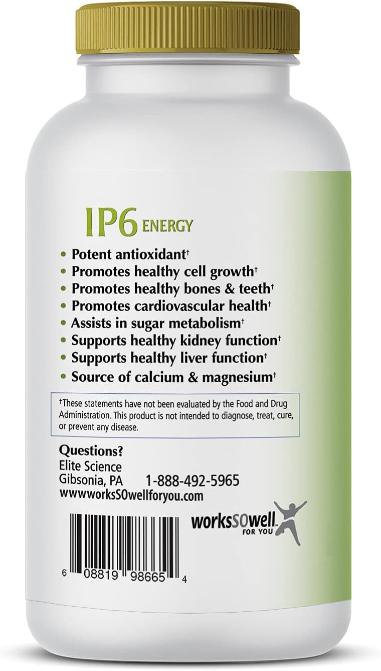 1-TDC WorksSoWell IP-6 Energy Immune Support Formula – 240 Vegetarian Capsules - görsel 3