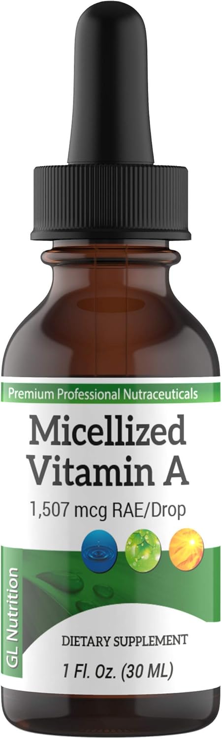 Micellised Vitamin A Drops - Liquid Vitamin A Supplement, 1,507 mcg RAE, 5,025 IU per Drop, 30 ml - görsel 1