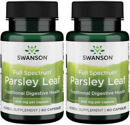 Swanson Full-Spectrum Parsley Leaf Extract – 400 mg – 60 Capsules (2-Pack)