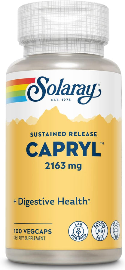 Solaray Capryl - Caprylic Acid Capsules with Calcium, Magnesium and Zinc