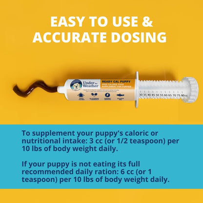 Under the Weather Pet Ready Cal for Puppies 80cc – High Calorie Nutritional Supplement