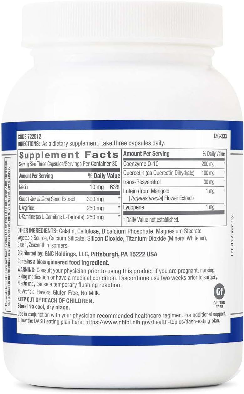 GNC Preventive Nutrition Healthy Blood Pressure Formula – 90 Capsules - görsel 6