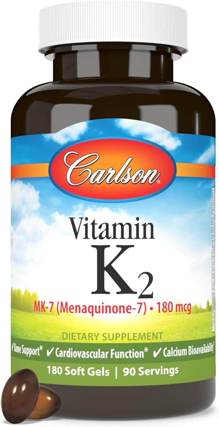 Carlson Vitamin K2 MK-7 (Menaquinone) - 180 mcg, 180 Softgels - görsel 5