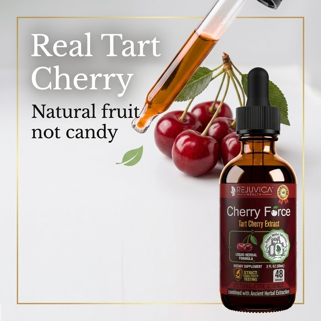 Rejuvica Health Cherry Force - Advanced Tart Cherry Extract - Liquid Drops - görsel 5