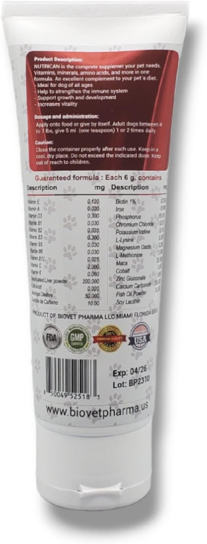 Nutrican Multivitamin Gel for Dogs - Nutritional Supplement, 120 g