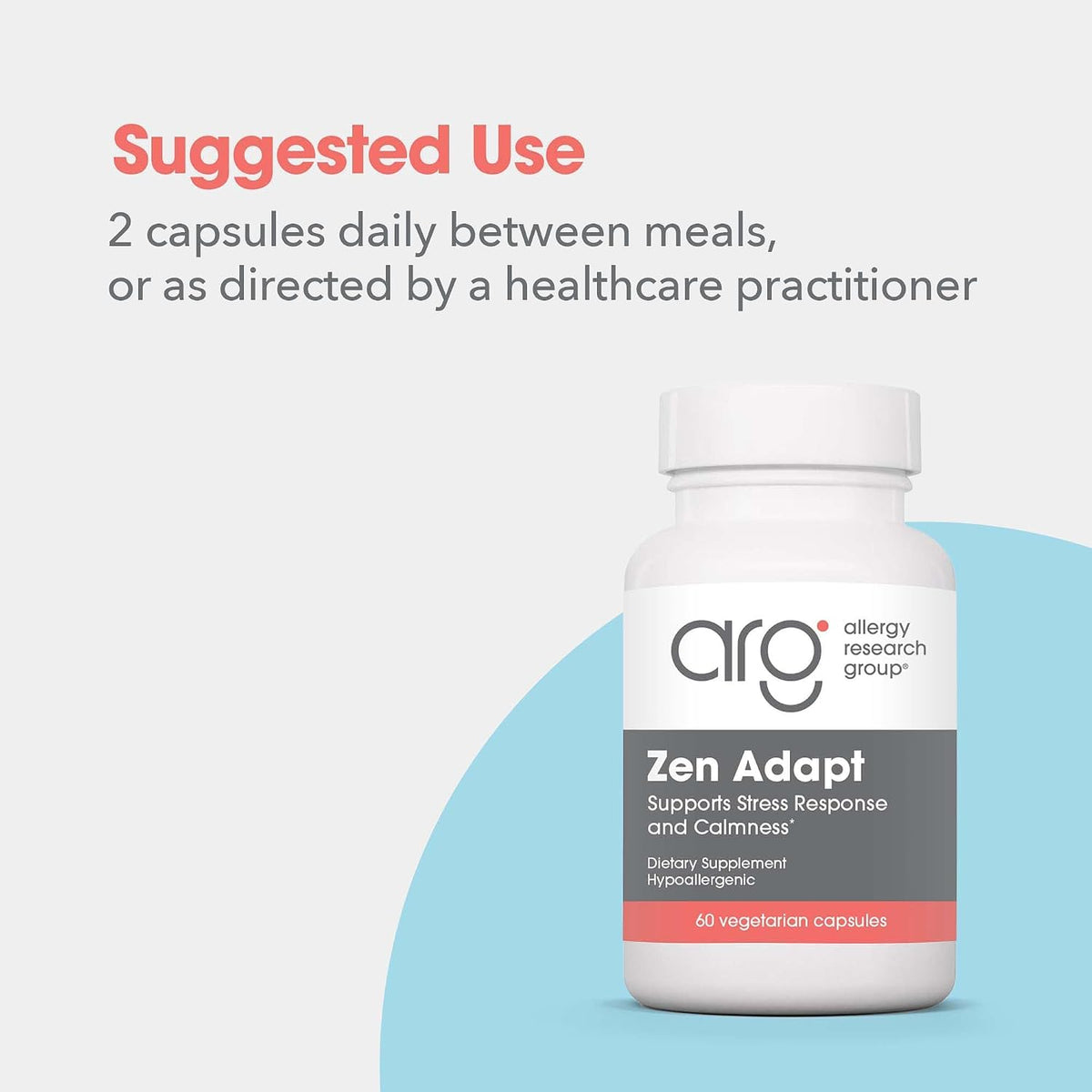 Allergy Research Group Zen Adapt – Stress Support with L-Theanine, Ashwagandha and GABA – 60 Capsules - görsel 6