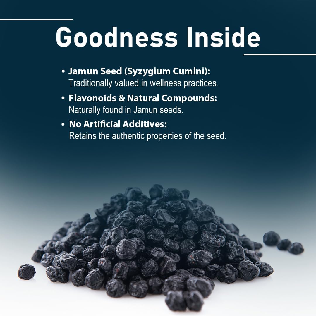 minature Jamun Seed Tablets - 90 Tablets Natural Daily Uses Formula (Vegan) - görsel 2