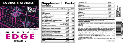 Source Naturals Mental Edge - Brain-Boosting Supplement - 60 Tablets