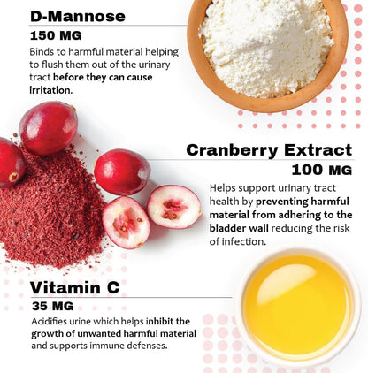 Pet Health Solutions Cranberry D-Mannose Urinary Tract Chewable Tablets for Dogs and Cats