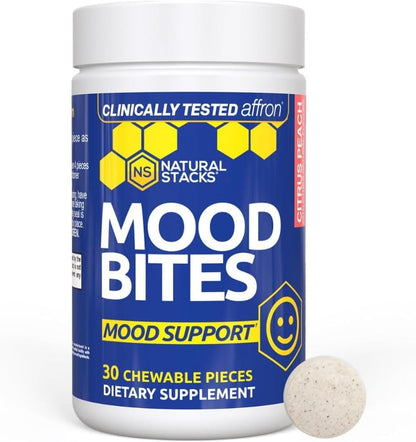 Mood Bites – Saffron & Vitamin B3 Mood Supplement, 30 Chewable Tablets