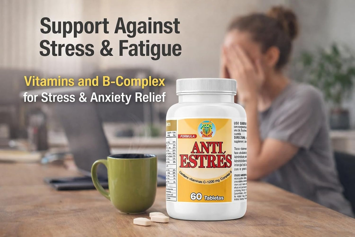 Nutrisalud Anti-Stress Natural Formula - B-Complex Stress Support, 2 Bottles (4 Month Supply) - görsel 4