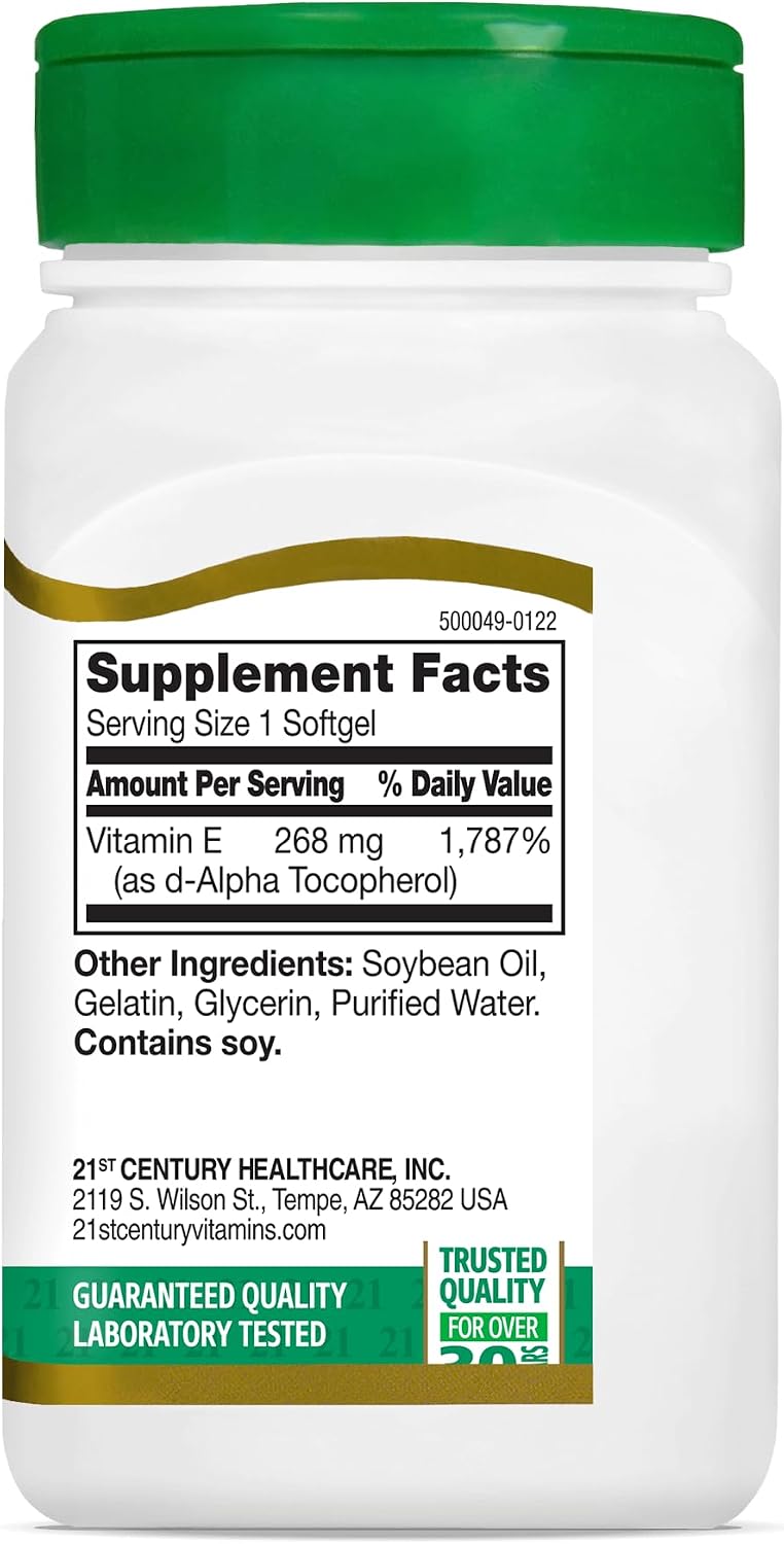 21st Century Vitamin E 400 IU Softgels, 110 Capsules - görsel 3