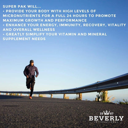 Beverly International Super Pak – High-Potency Multivitamin Daily Pack for Athletes, 30 Packs