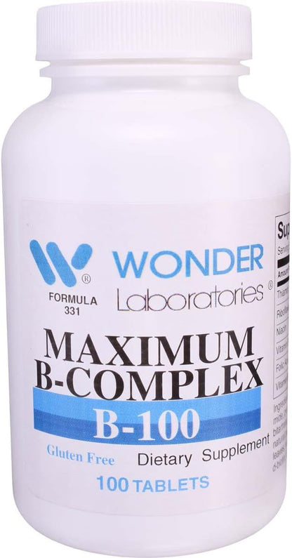 Wonder Labs B-Complex Maximum Potency - 100 Tablets