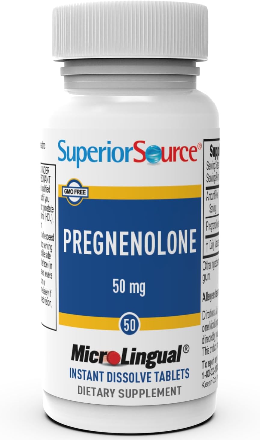 Superior Source Pregnenolone 50 mg – Instant Dissolve Tablets - görsel 4