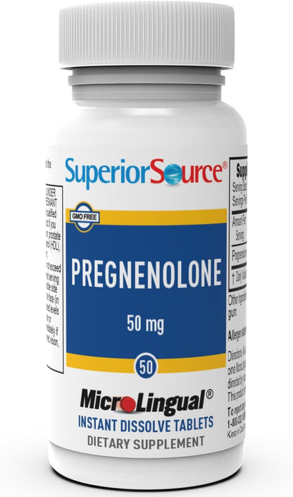 Superior Source Pregnenolone 50 mg – Instant Dissolve Tablets