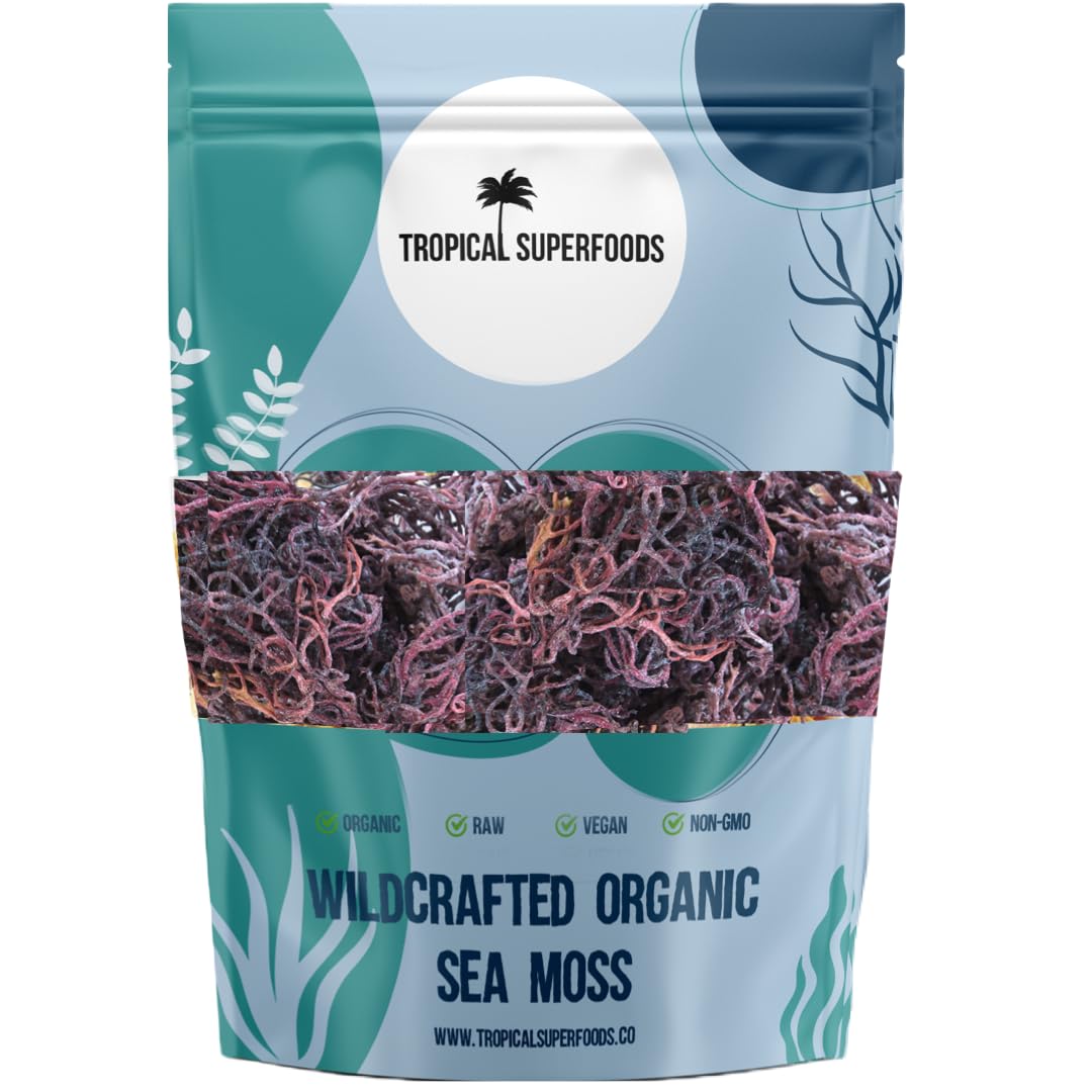 100% Wildcrafted Full Spectrum Purple Sea Moss – Sun-Dried, 92 Minerals (113g) - görsel 5