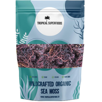 100% Wildcrafted Full Spectrum Purple Sea Moss – Sun-Dried, 92 Minerals (113g)