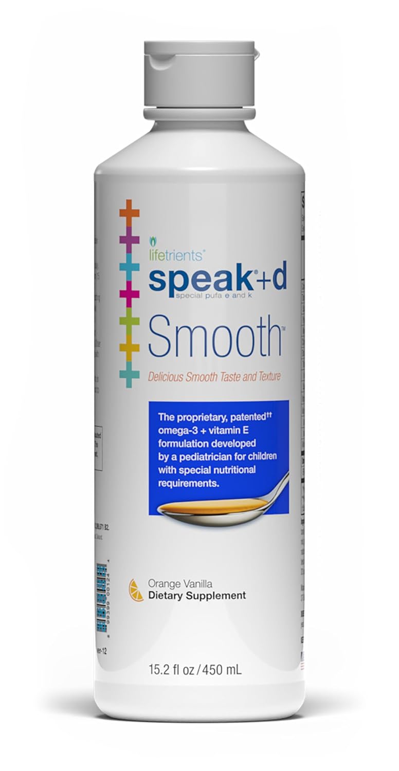 Lifetrients Speak+D Smooth — Kids Omega-3 Smoothie with Vitamin D3 — Sugar-Free, Xylitol Sweetened — Orange Vanilla — 15.2 oz - görsel 1