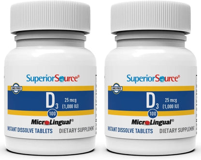 Superior Source Vitamin D3 400 IU – Sublingual Tablets, 100 Tablets