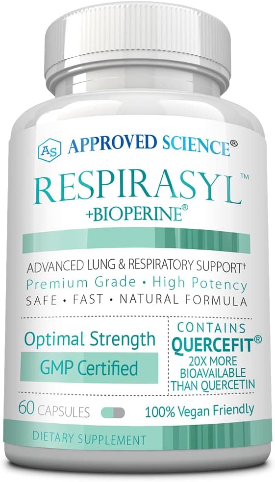 Approved Science Respirasyl – Lung and Respiratory Support with Quercefit, Vitamins A, C, D, BioPerine – 3 Month Supply - görsel 9