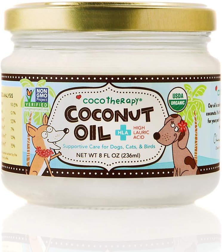 CocoTherapy Organic Virgin Coconut Oil, 227g – Dog Supplement for Skin, Coat, Digestion and Immunity - görsel 1