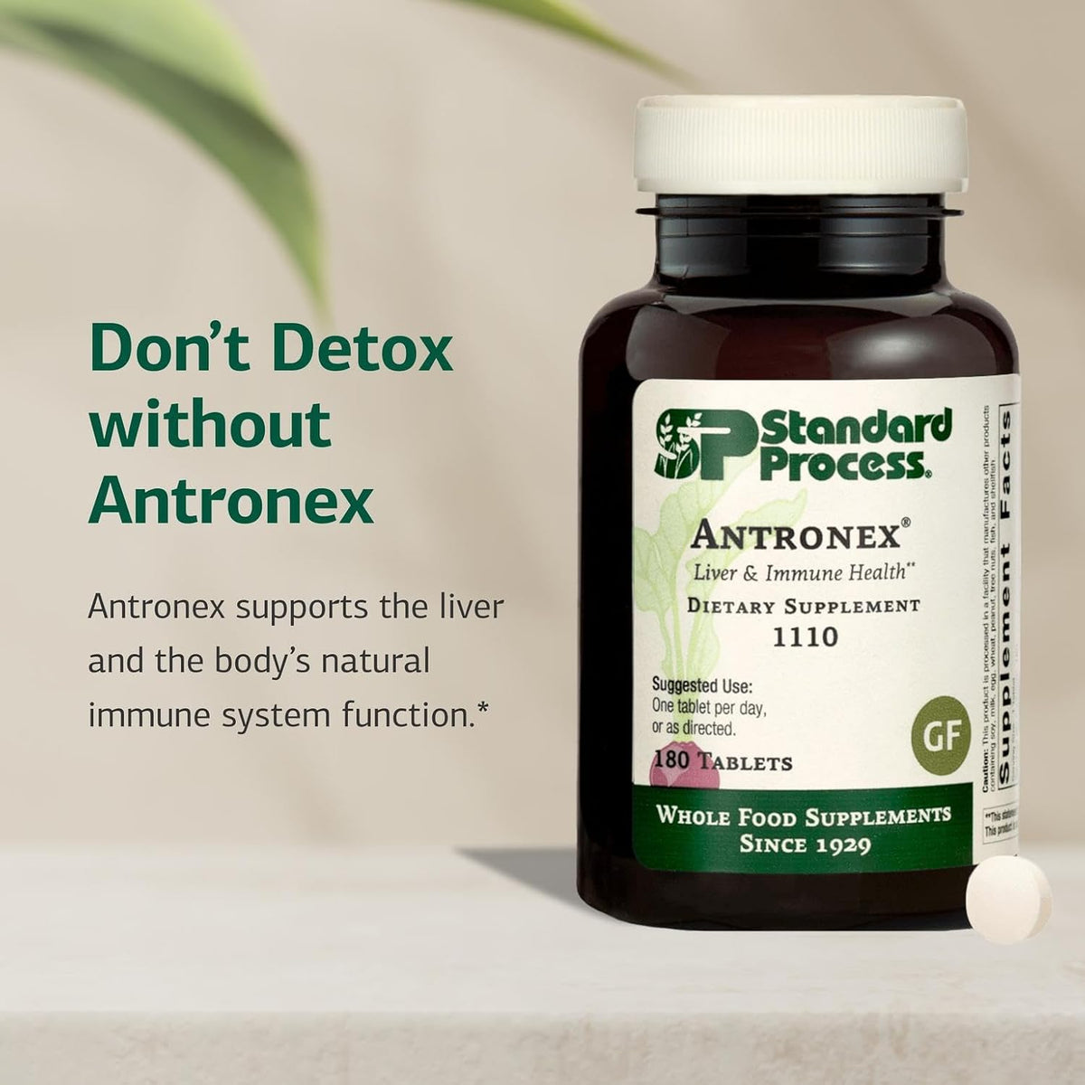 Standard Process Antronex - Liver Health Supplement - Gluten-free, Dairy-free & Soya Free - 180 Tablets - görsel 3