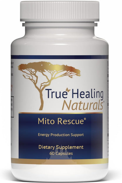True Healing Naturals Mito Rescue – Mitochondrial Support Food Supplement, 60 Vegetarian Capsules