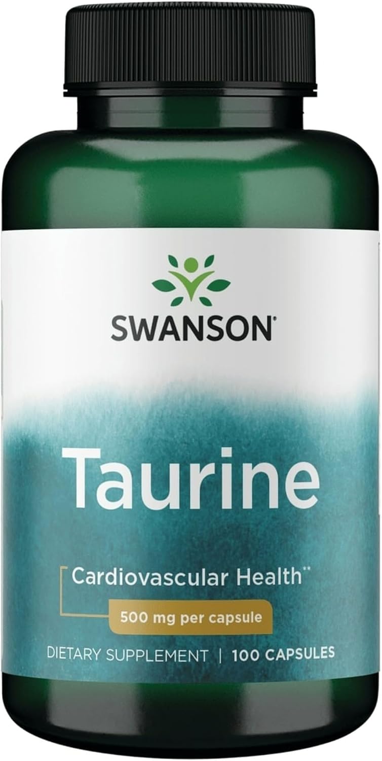 Swanson Taurine 500mg, 100 Capsules - görsel 1